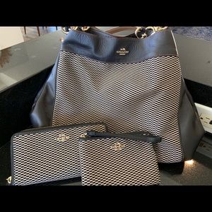 Coach large satchel set